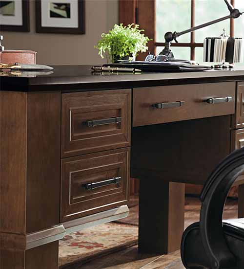 Beckwith Custom Desk with Wide Legs Cherry Kodiak Stain